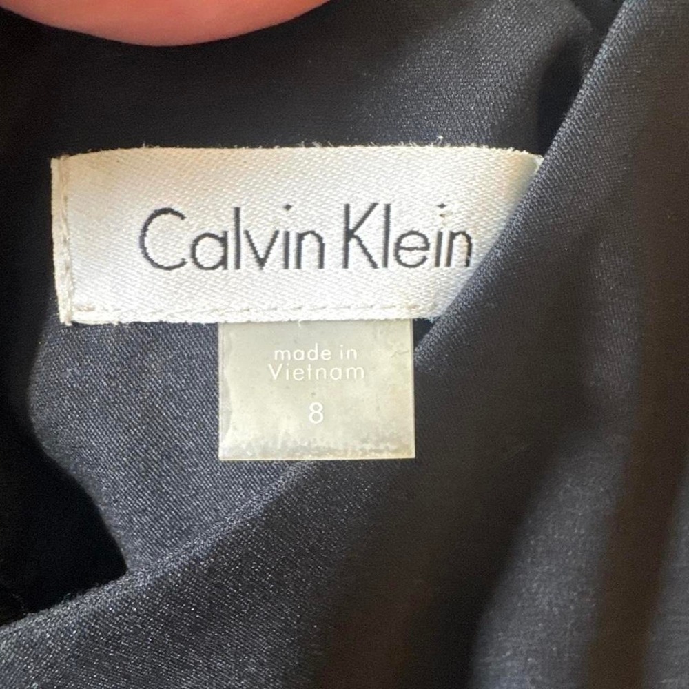 Calvin Klein Black Lace-Up Corset Sheath Dress Size 8 - Picture 2 of 5